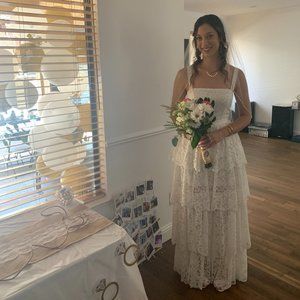 White Lace Dress from NBD Revolve